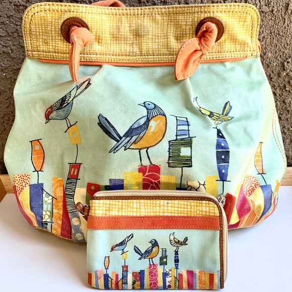 fossil bird purse